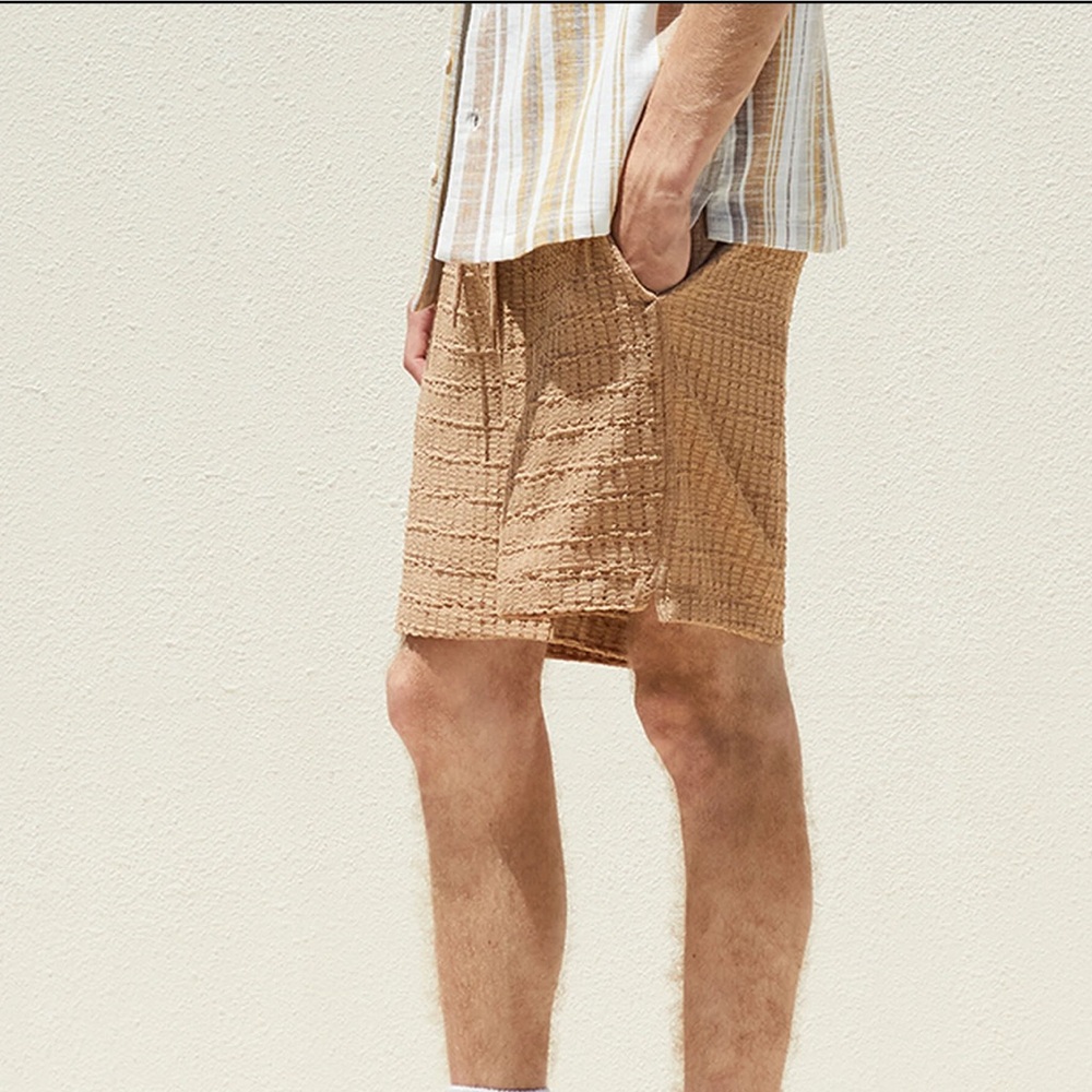 PacSun Brown Textured Shorts - Picture 3 of 10